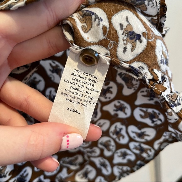 Seaplane Short Sleeve Button Up Shirt in Deadstock Horse Cowboy Print - Picture 3 of 5